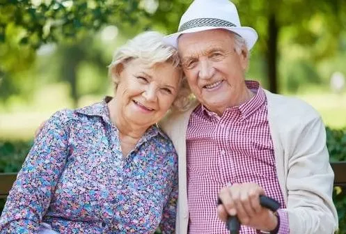 Senior couple 60+ staying active